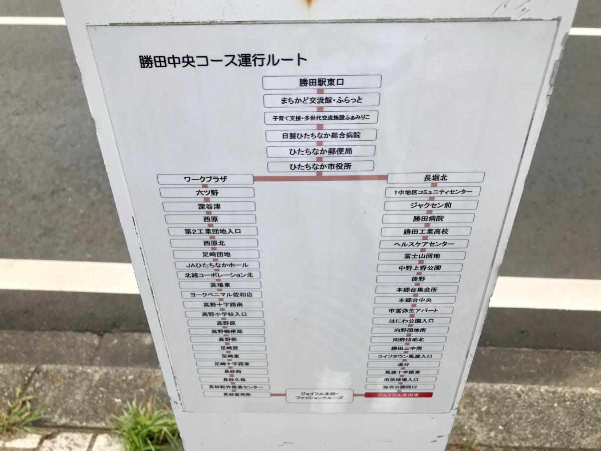 ユキサキnavi 茨城交通 ジョイフル本田東 バス停留所