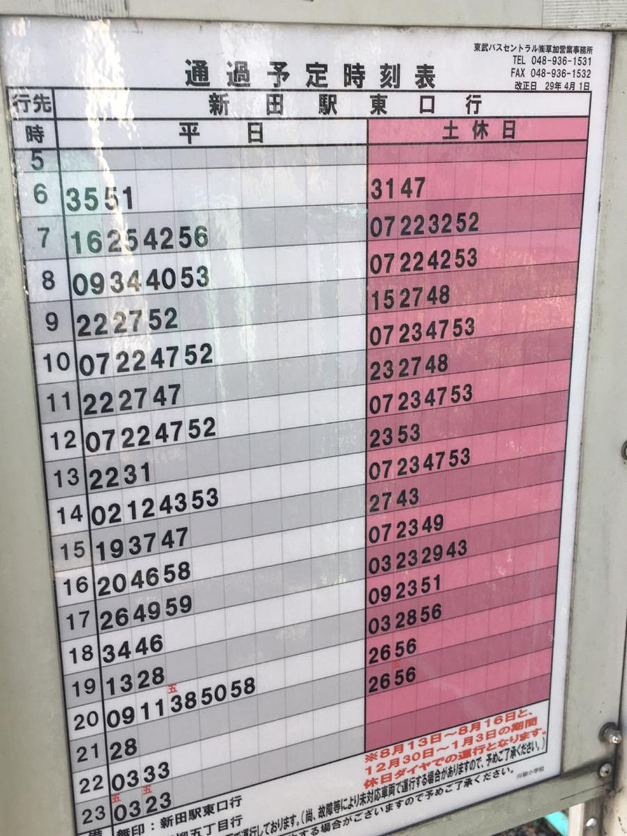 ユキサキnavi 東武バス 川柳小学校前 バス停留所