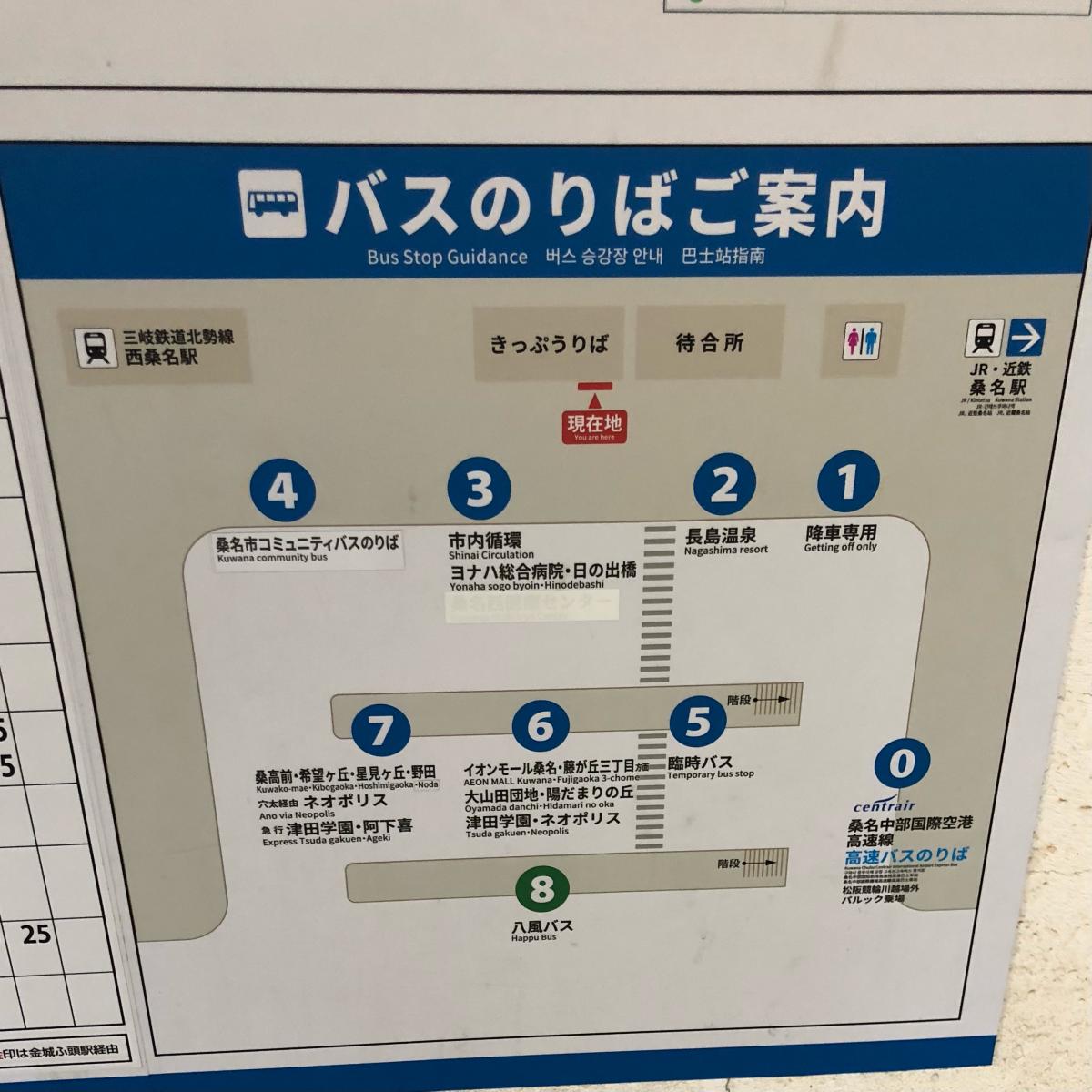 ユキサキナビ 桑名駅前 バス停留所 桑名市