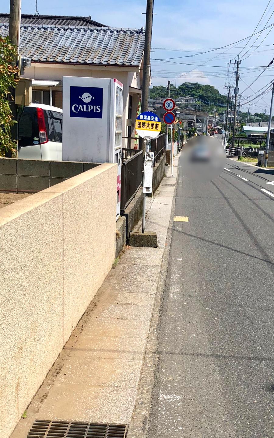 ユキサキナビ 鹿児島交通 国際大学前 バス停留所